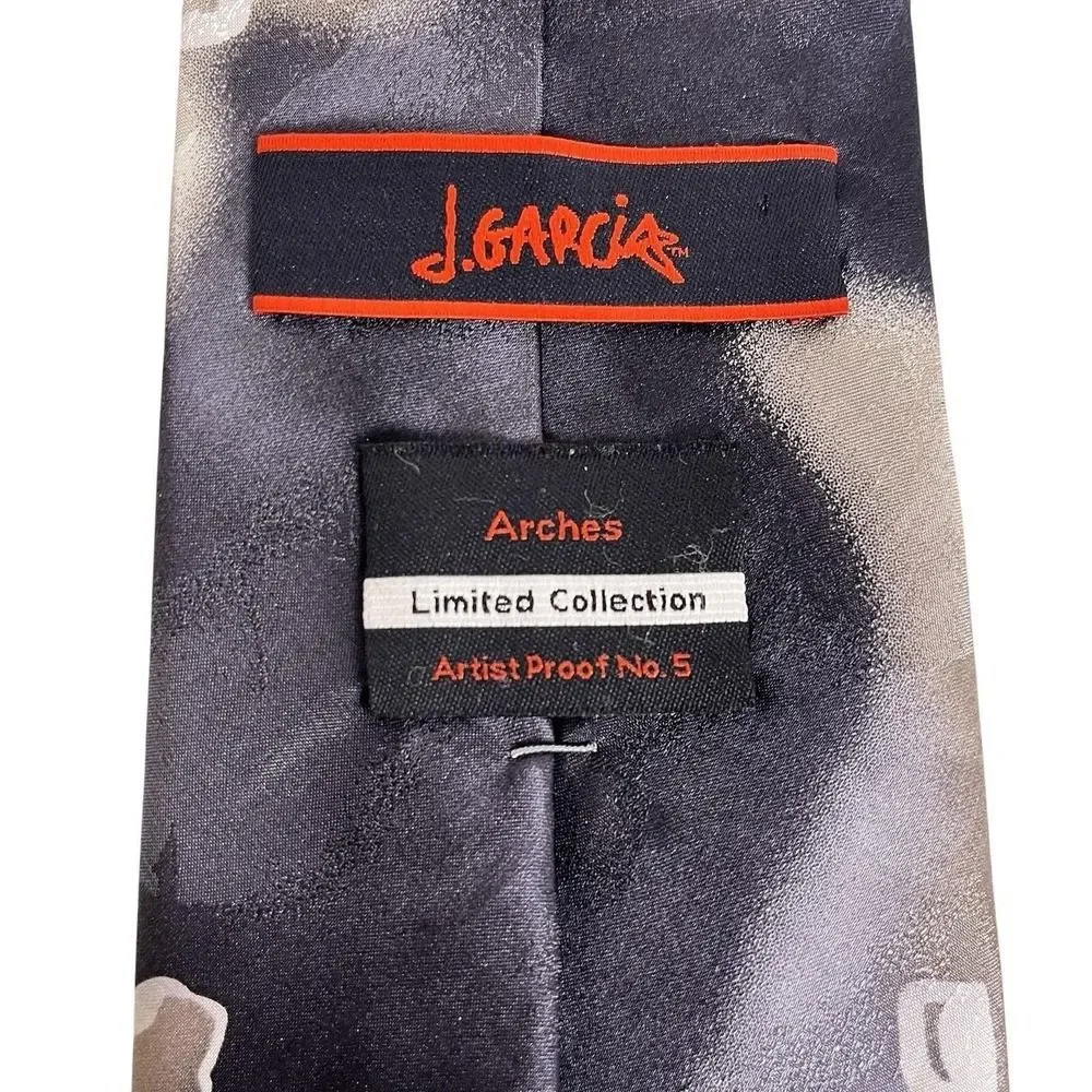 Vintage J Garcia Arches Silk Tie Limited Collection Abstract Geometric 2000s